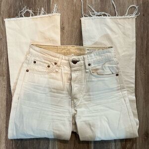 Rag & Bone Maya High-Rise Cropped Flare Ecru